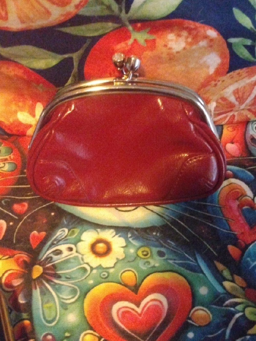 Express Red Leather Change Purse